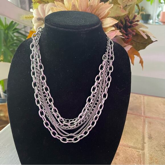 Sabika Multi Chain Chainlink Necklace - Picture 1 of 10